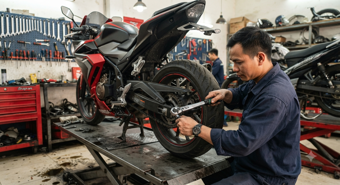 Kiểm tra hệ thống truyền động và bánh xe